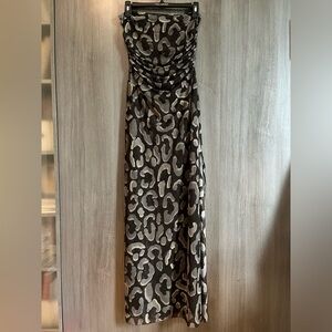 SHAN elegant sheer maxi dress